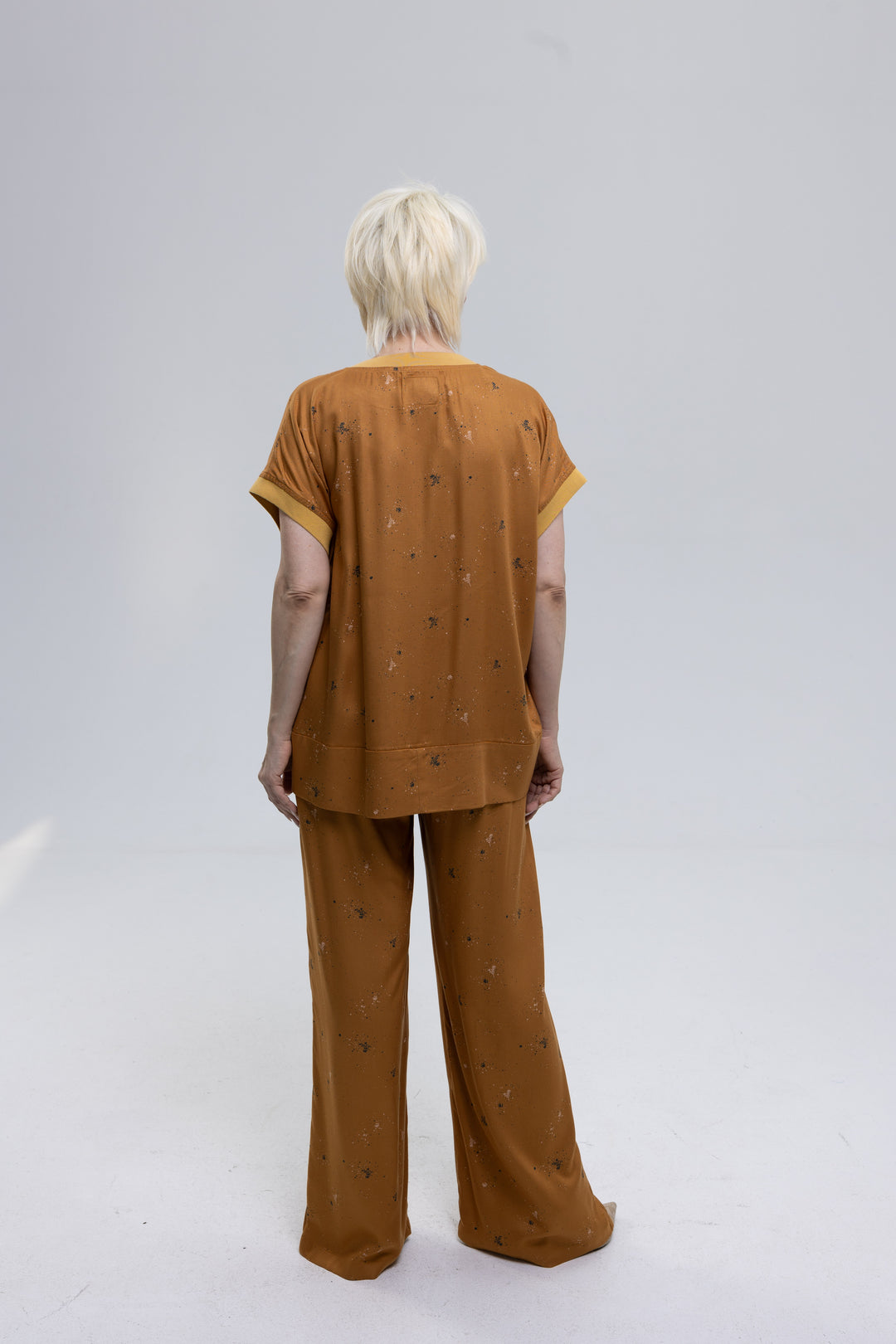 Viscose Wide-Leg Pants Ensemble