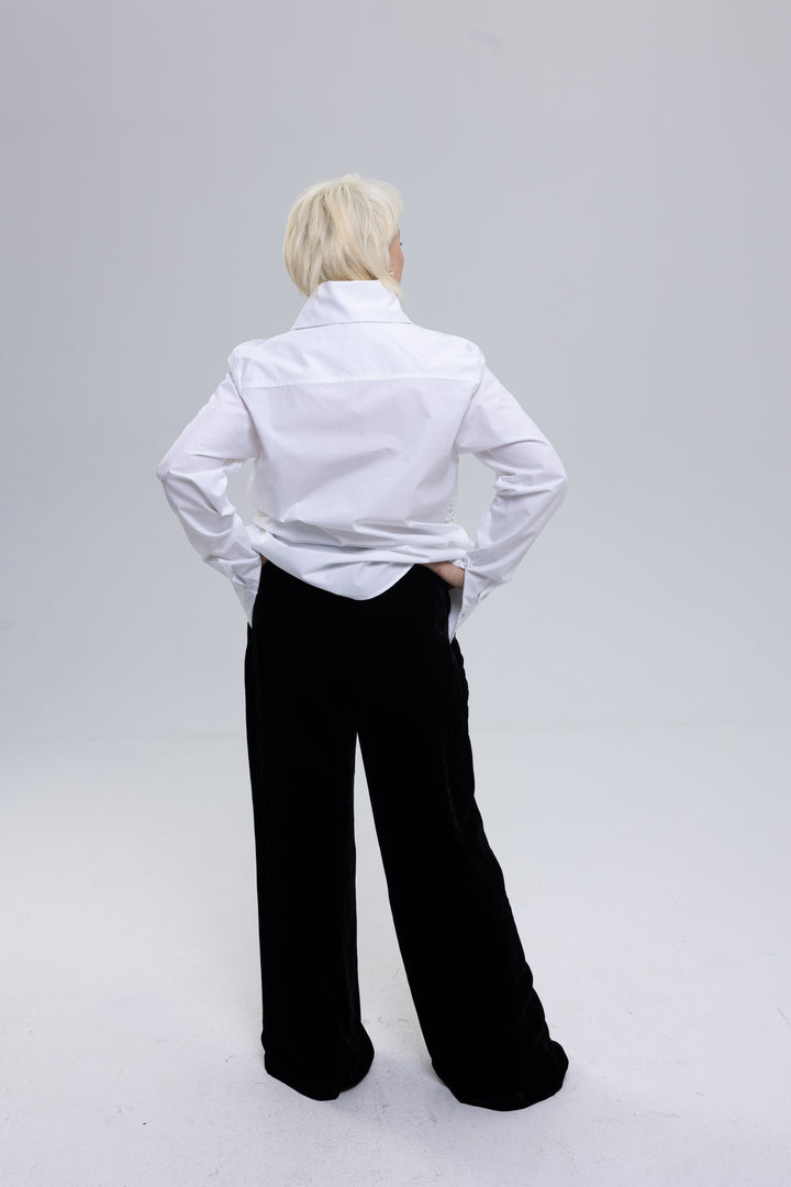 Cotton Laced Inset Shirt