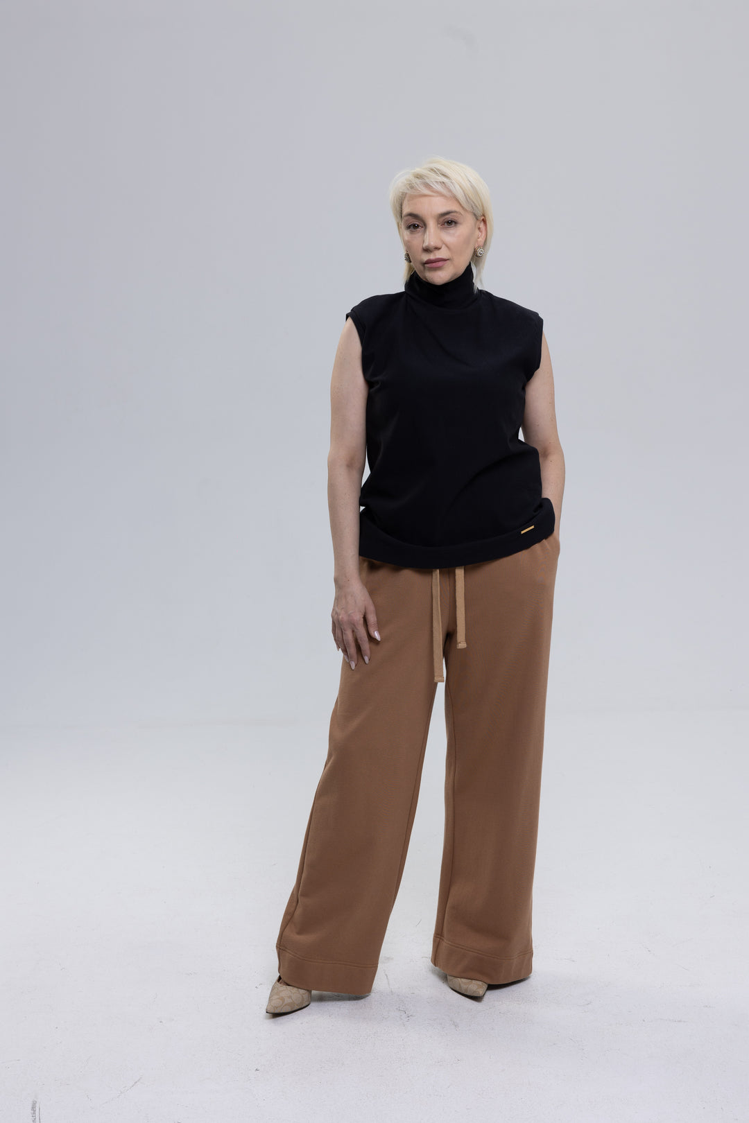 Soft Organic Cotton Eco Jersey Turtleneck Top