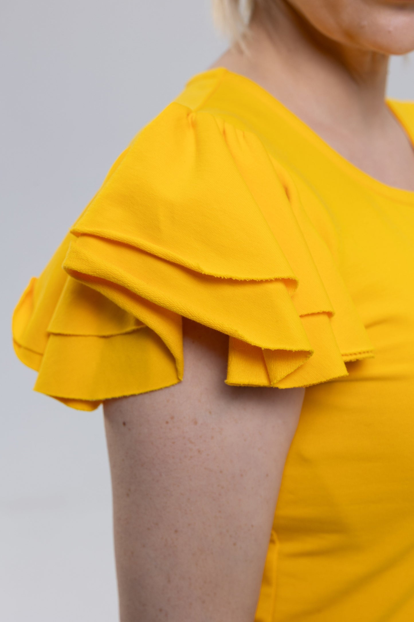 French terry cotton elastane top