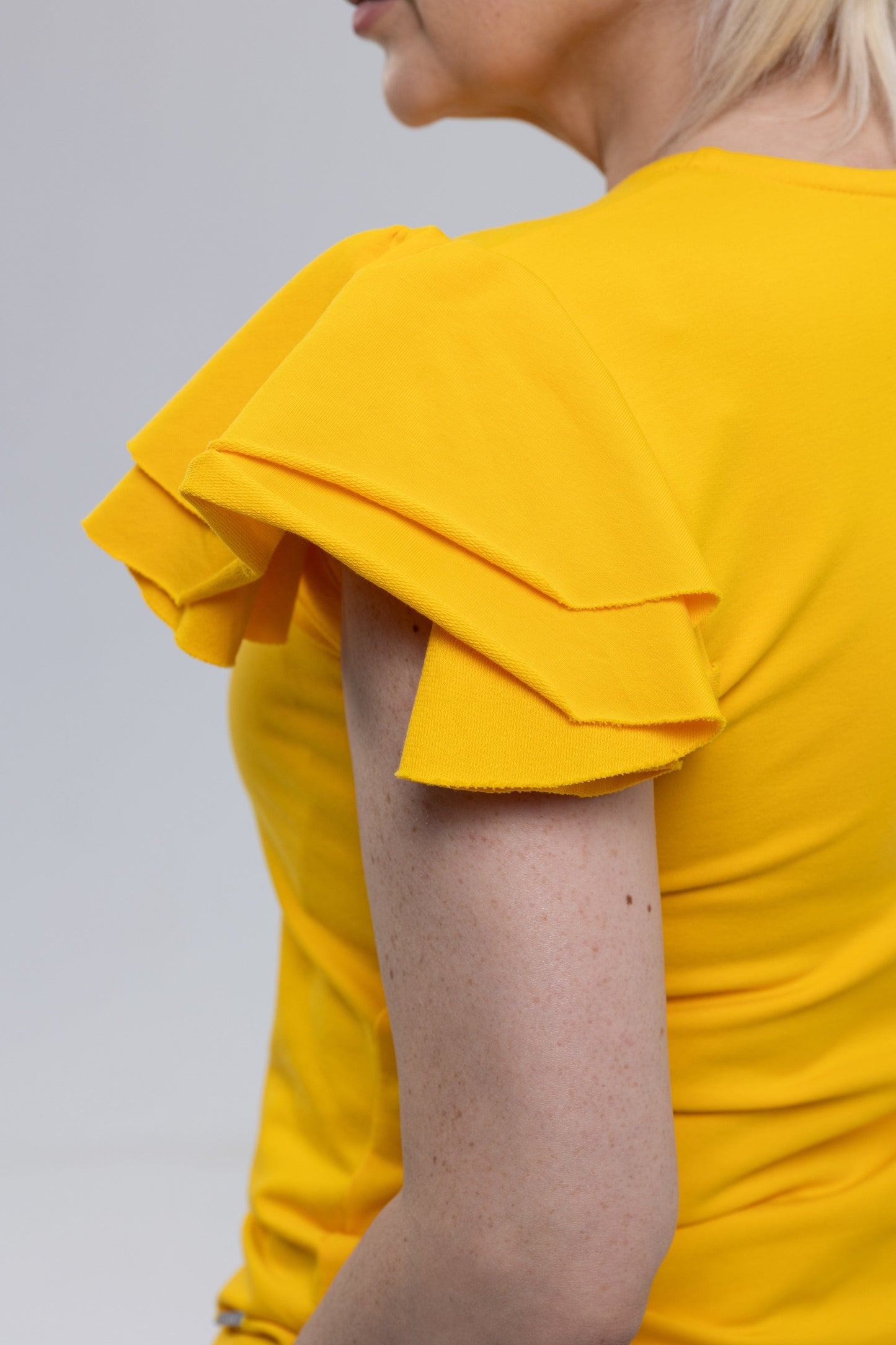 French terry cotton elastane top