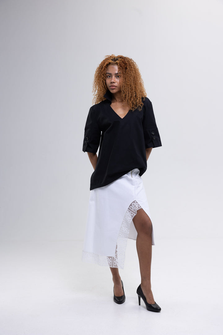 Soft Cotton Canvas Skirt Ensemble