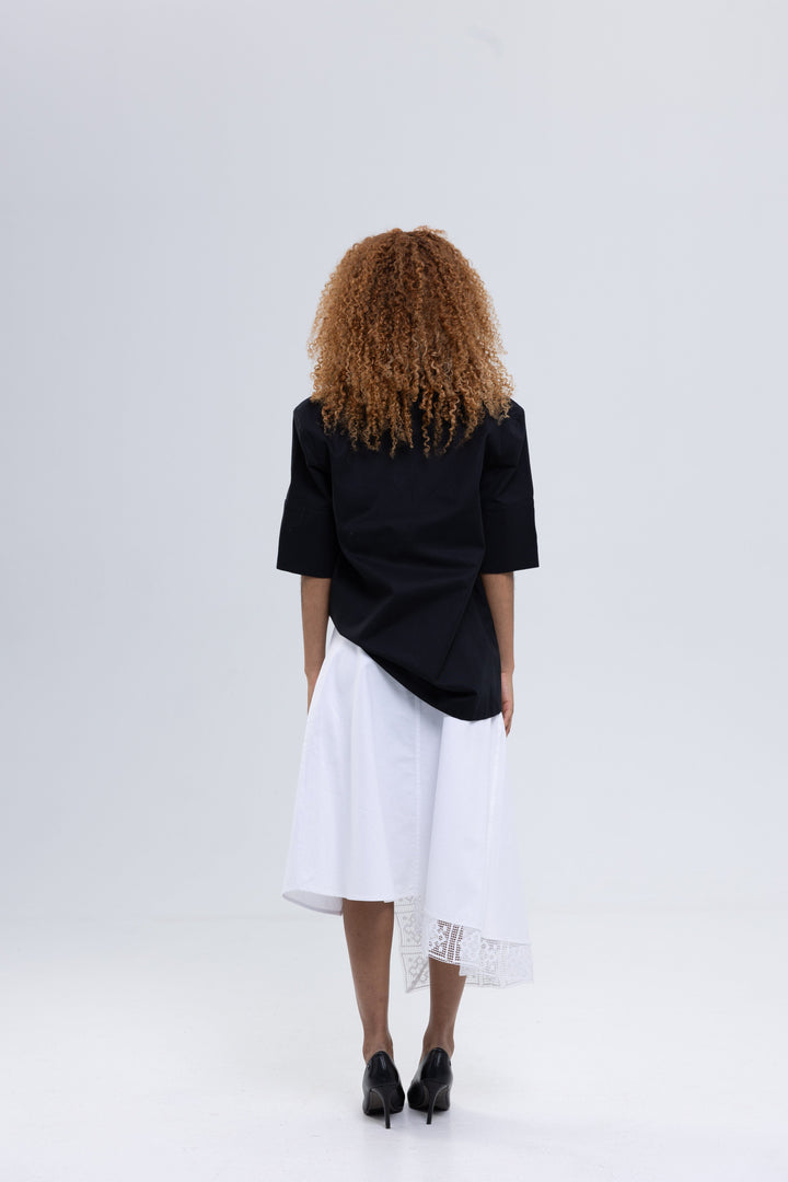 Soft Cotton Canvas Skirt Ensemble