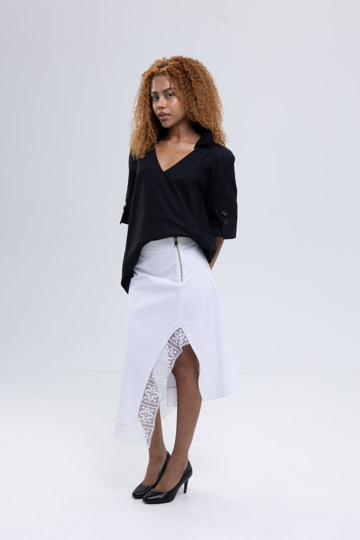Soft Cotton Canvas Skirt Ensemble