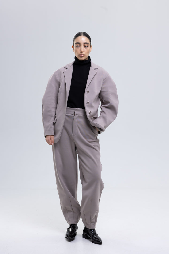 Heavy Spandex Cotton Trousers Ensemble