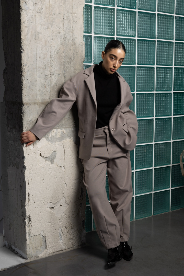 Heavy Spandex Cotton Trousers Ensemble