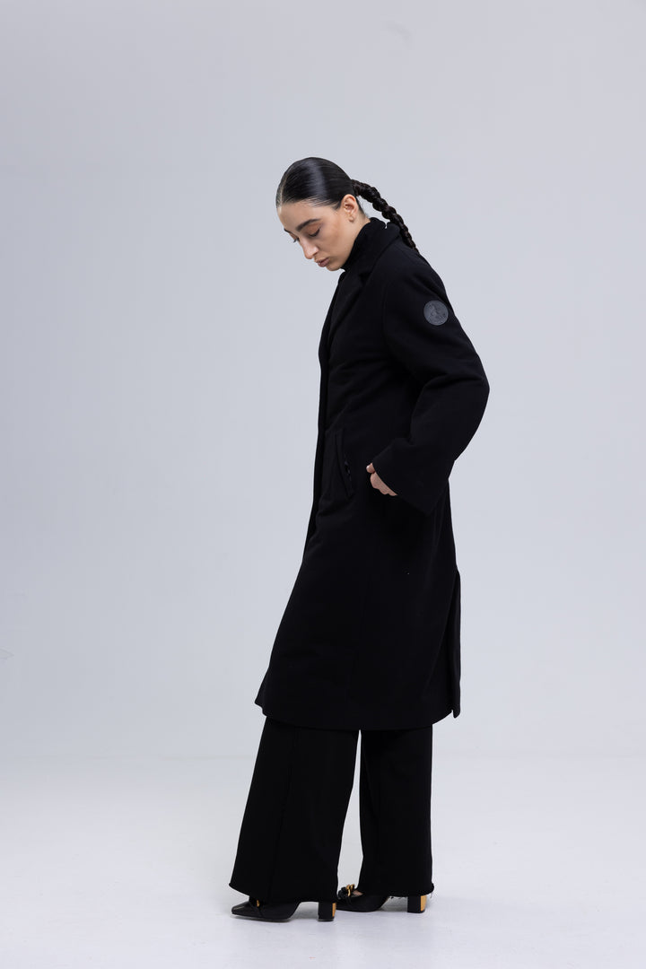 Single-Breasted Heavy Cotton Coat