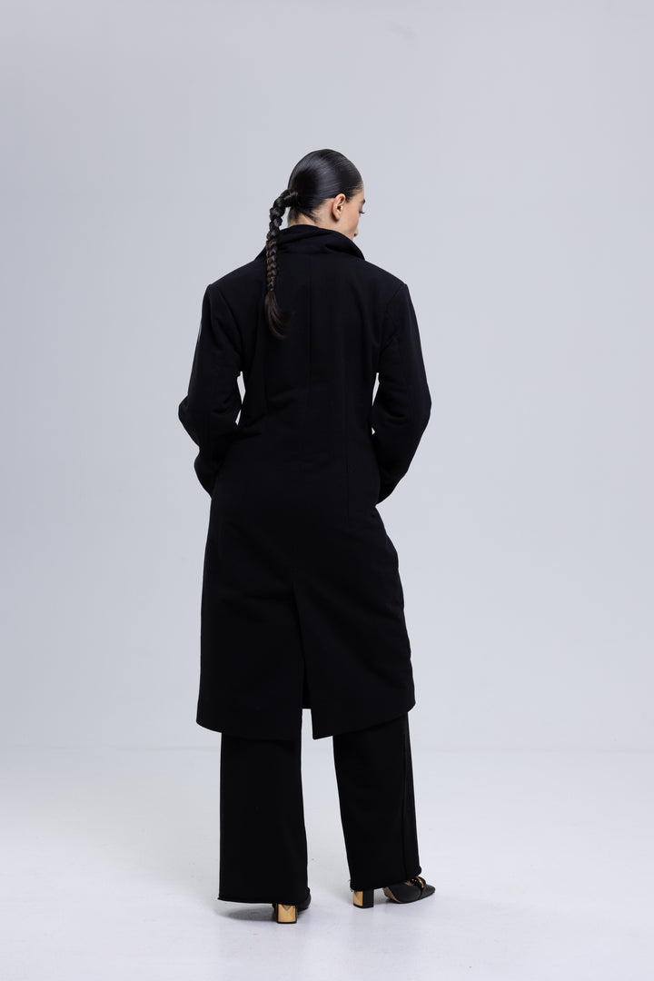 Single-Breasted Heavy Cotton Coat