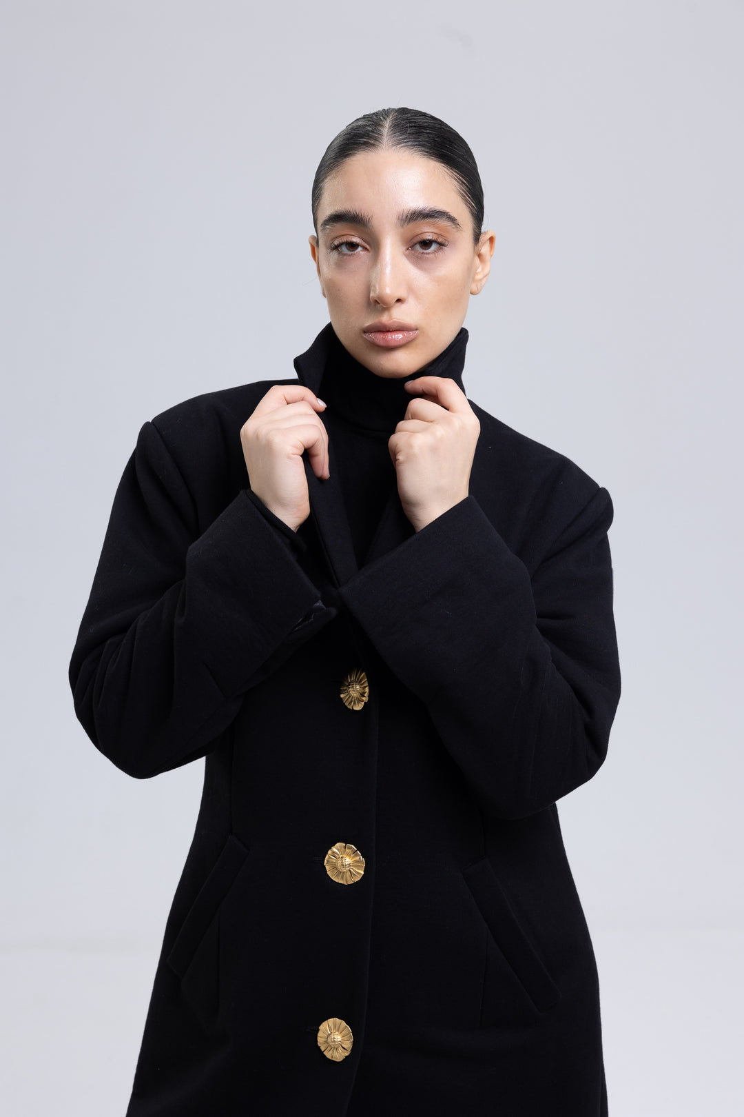 Single-Breasted Heavy Cotton Coat