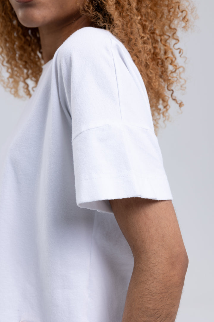 Casual Cropped Cotton T-Shirt