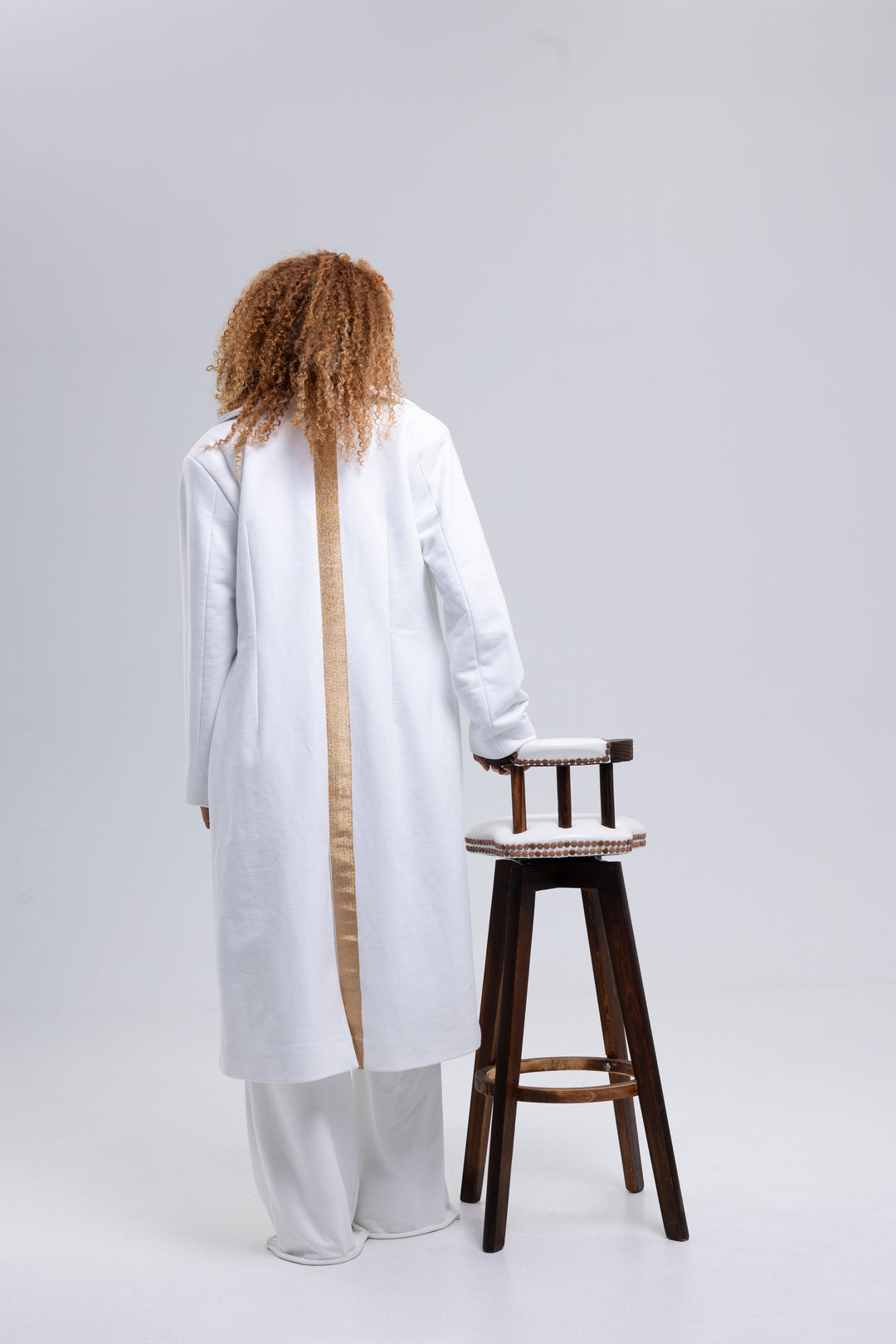 Heavy Cotton Tailored Long Single-Breasted Coat
