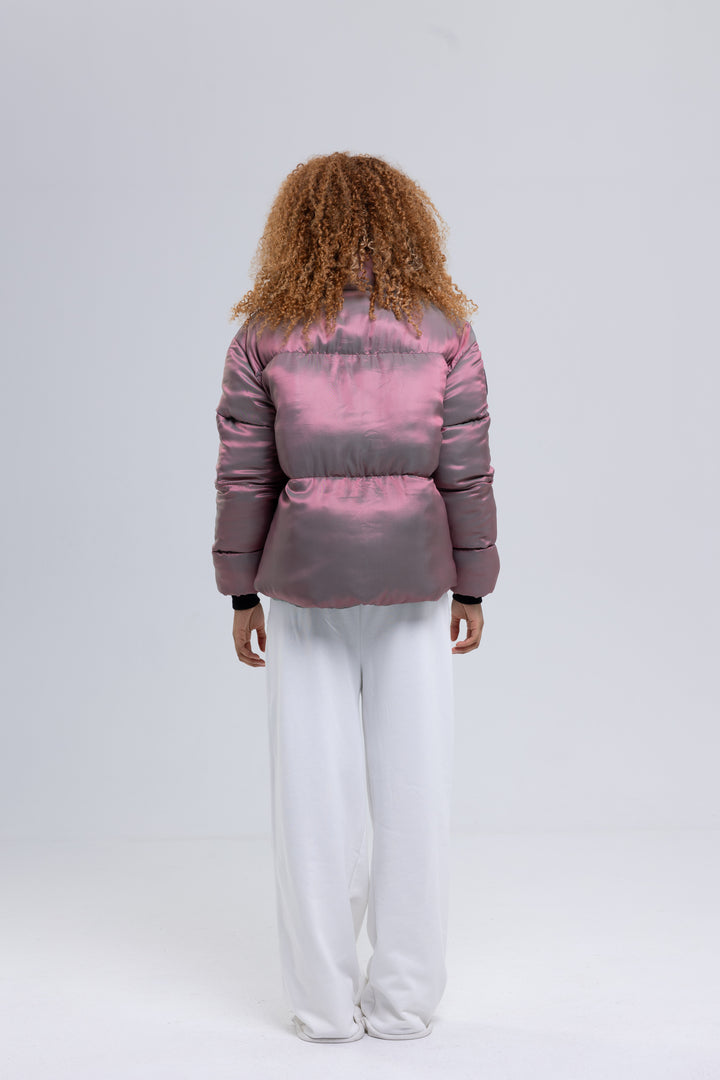 Two Tone Twill Puffer Jacket