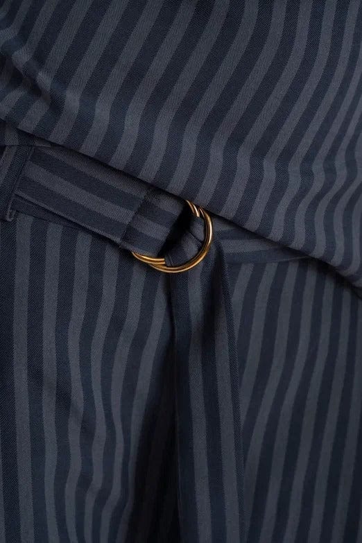 High quality striped woven pants ensemble with luxurious starry tulle - Baleni
