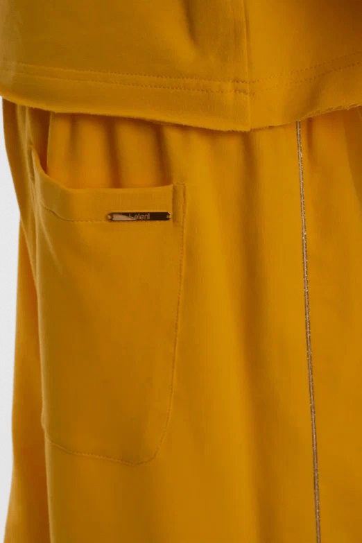 Wide-Leg Cotton Spandex Pants