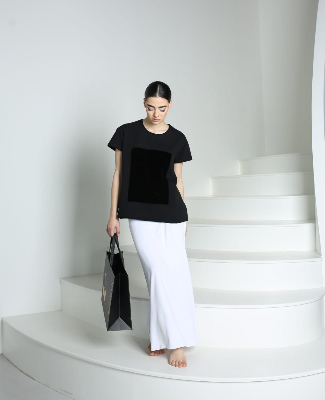 Hemp Spandex French Terry Maxi Skirt