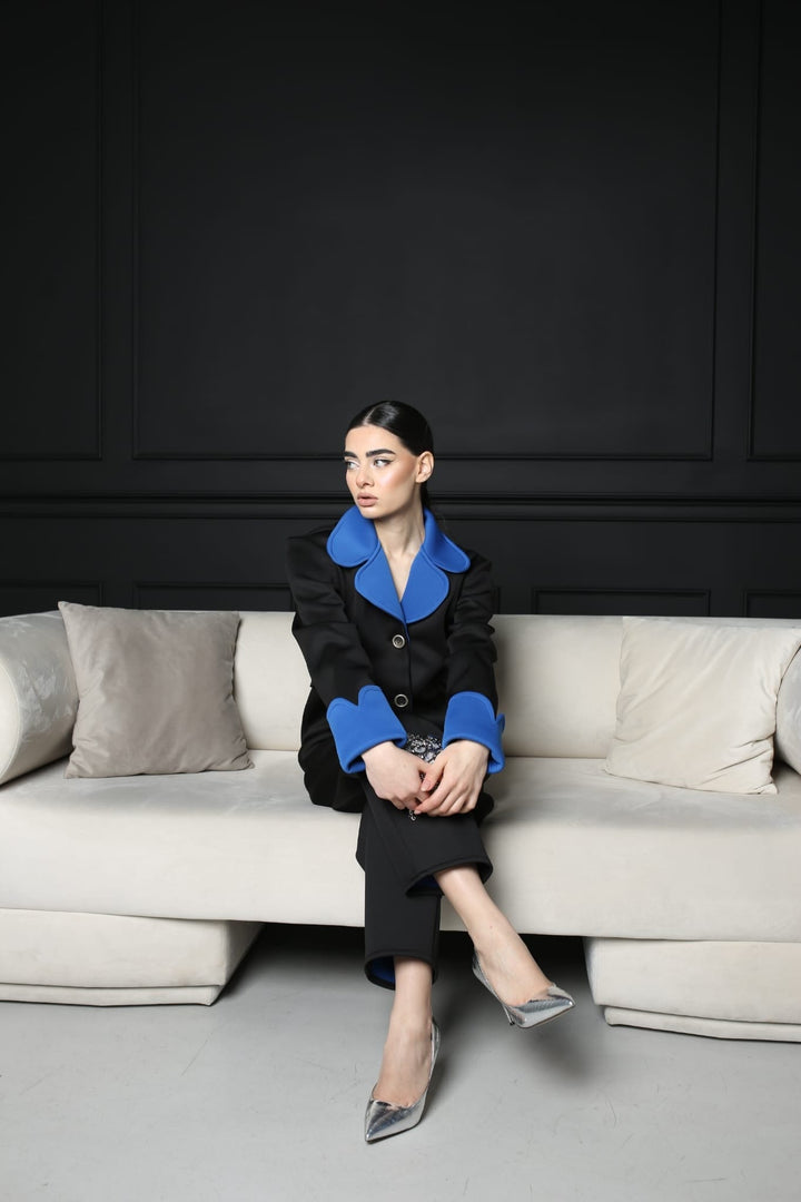 Space cotton luxury woven pants ensemble - Baleni