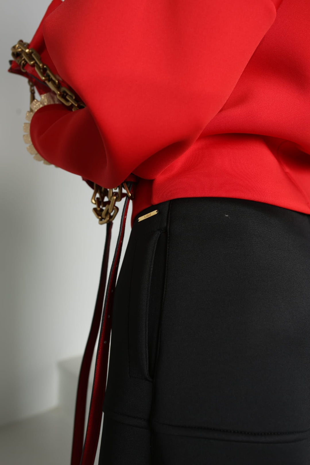 Two Coloured Space Cotton A-Line Skirt