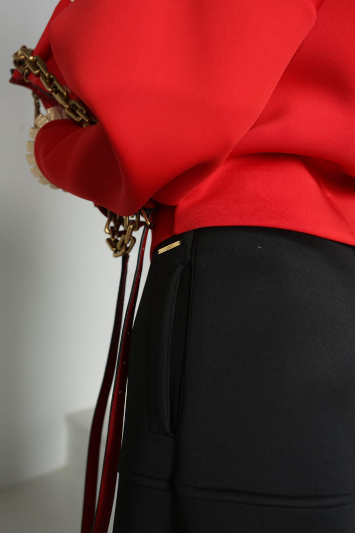 Two Coloured Space Cotton A-Line Skirt