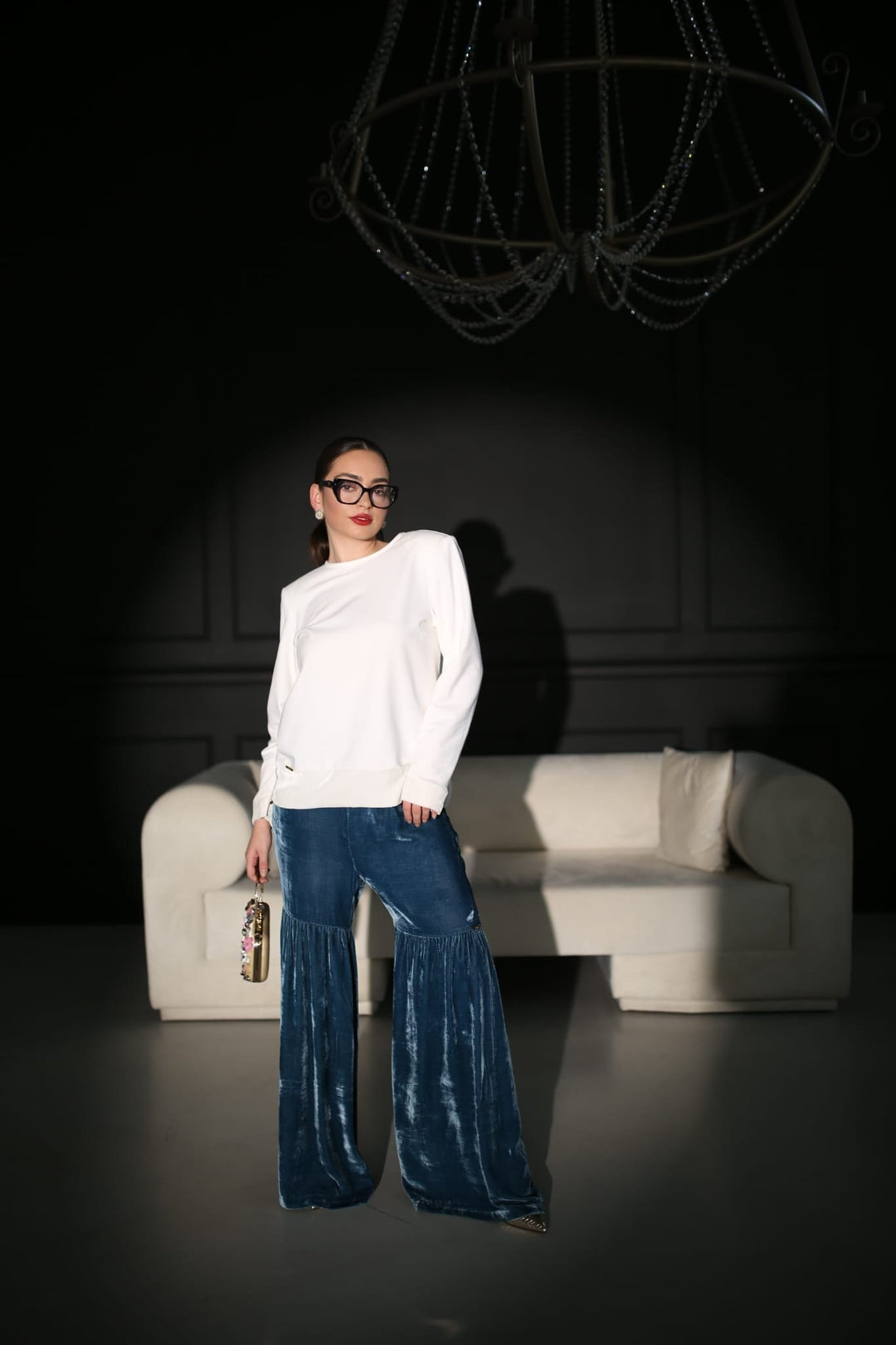 Pure Mulberry Silk Velvet Pants