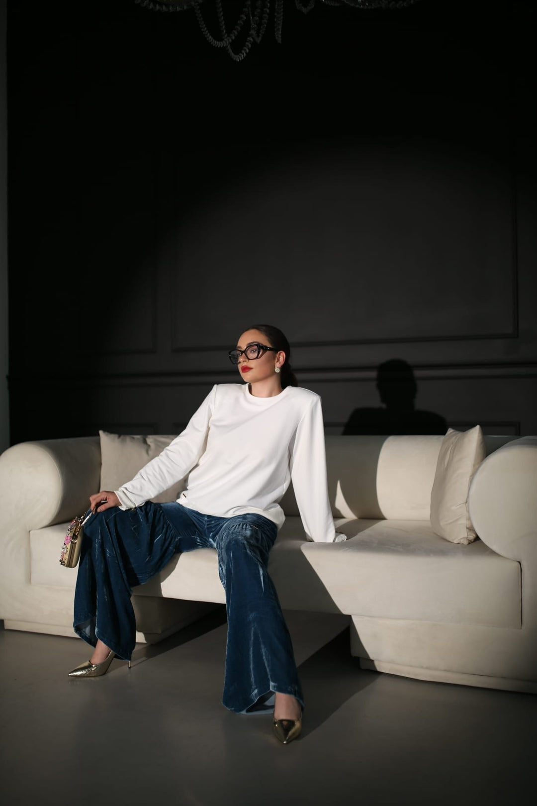 Silk Velvet Cotton Elastane Blouse