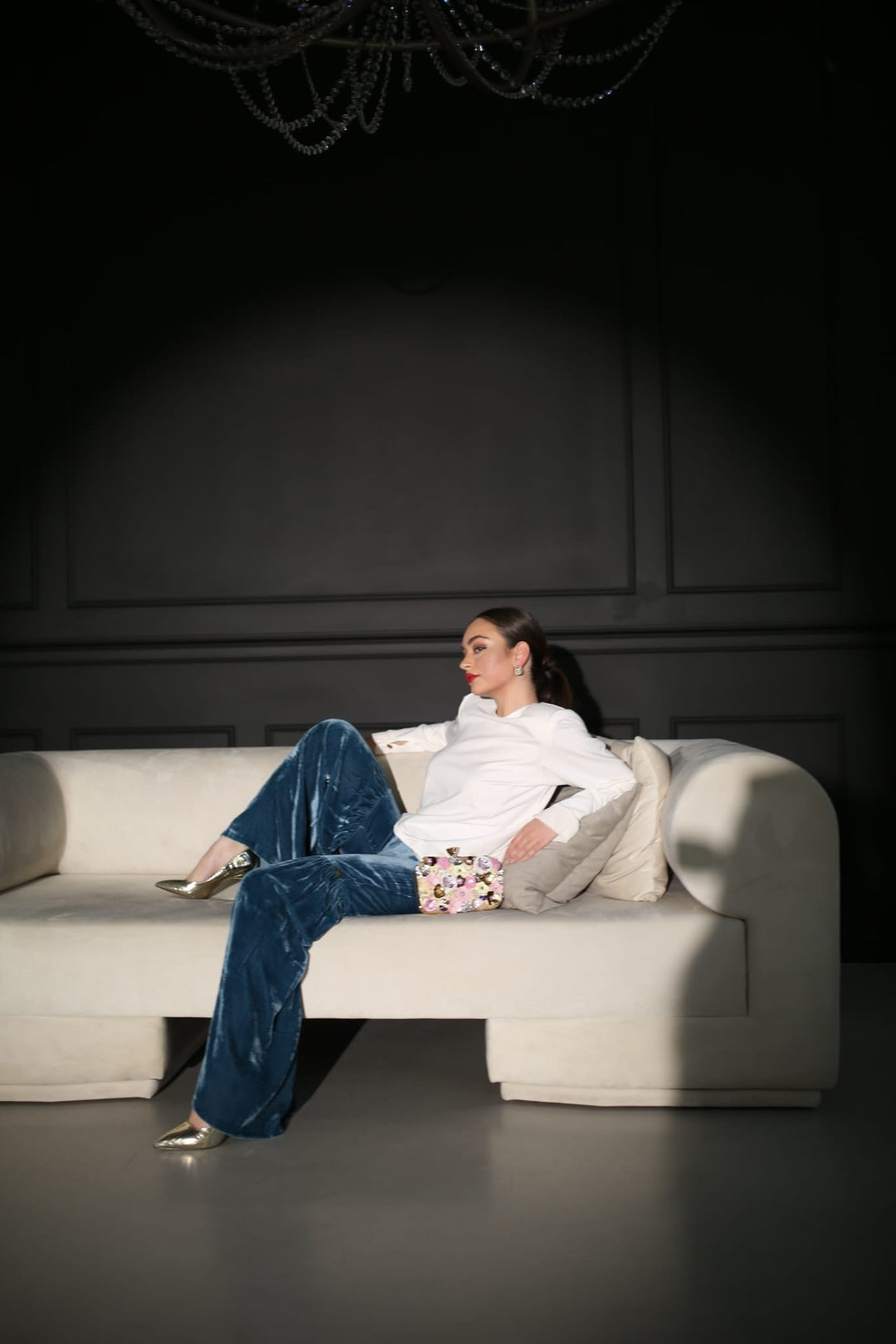 Pure Mulberry Silk Velvet Pants