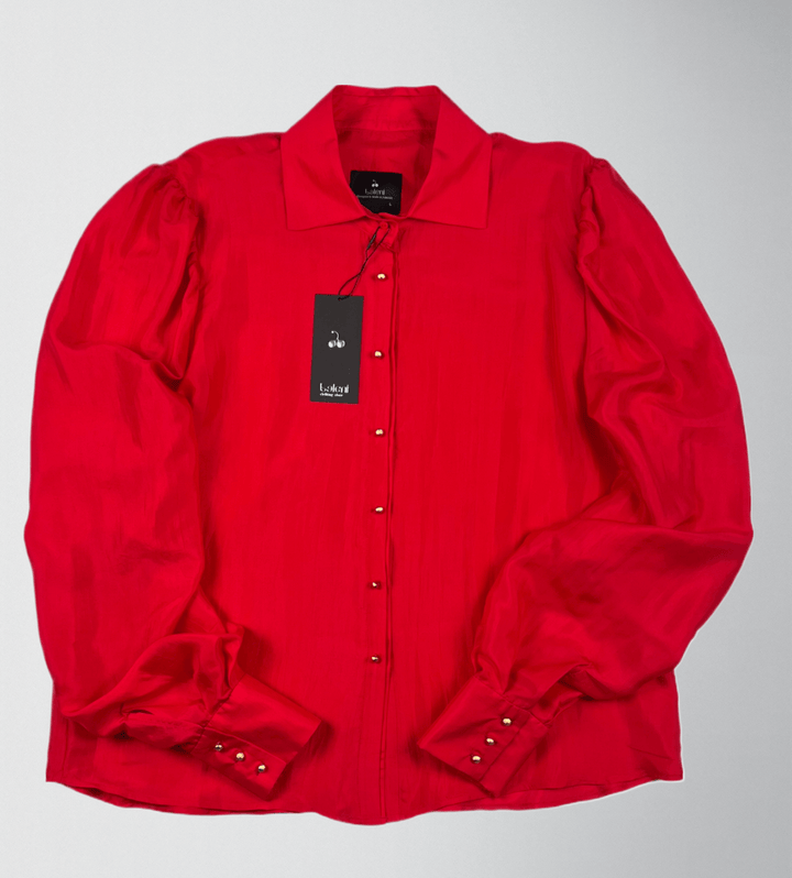 Hand dyed natural mulberry silk elegant shirt - Baleni