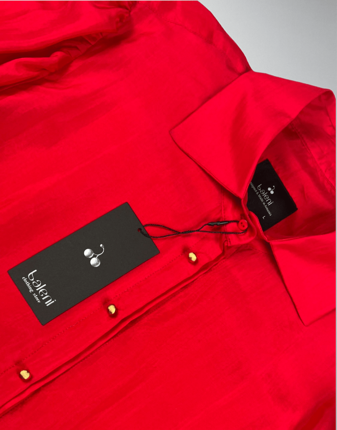 Hand dyed natural mulberry silk elegant shirt - Baleni