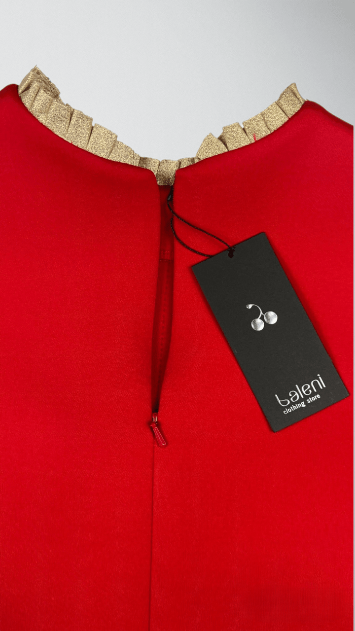 Pleated Trim Light Space Cotton Blouse