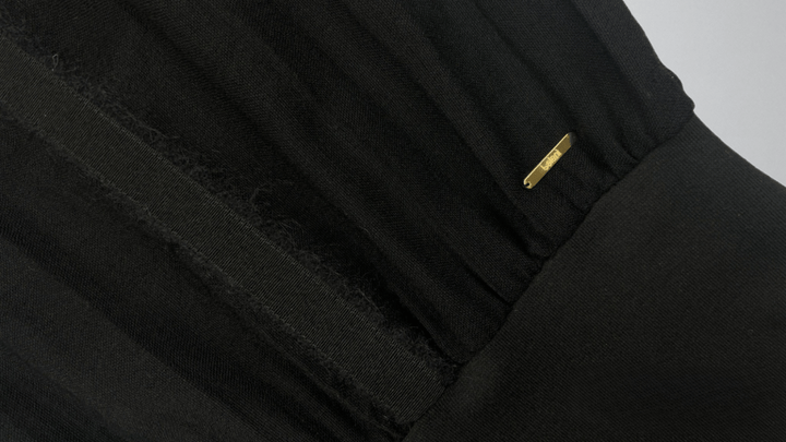 Grosgrain Mohair Trim Woven Wool Blouse