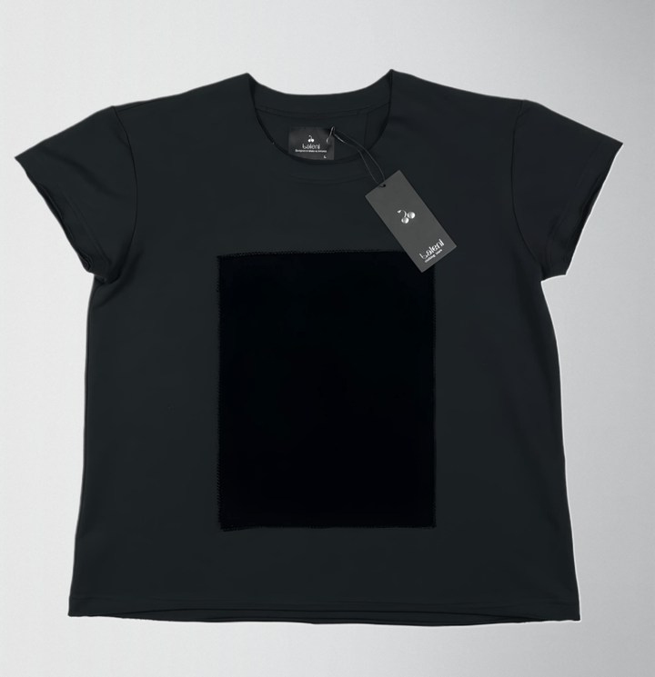Cotton elastane T-shirt with soft silk velvet - Baleni