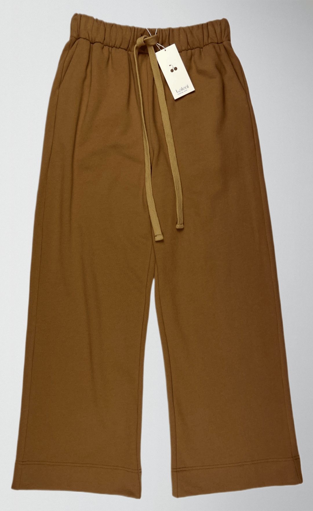 Wide-Leg Hemp Spandex French Terry Pants