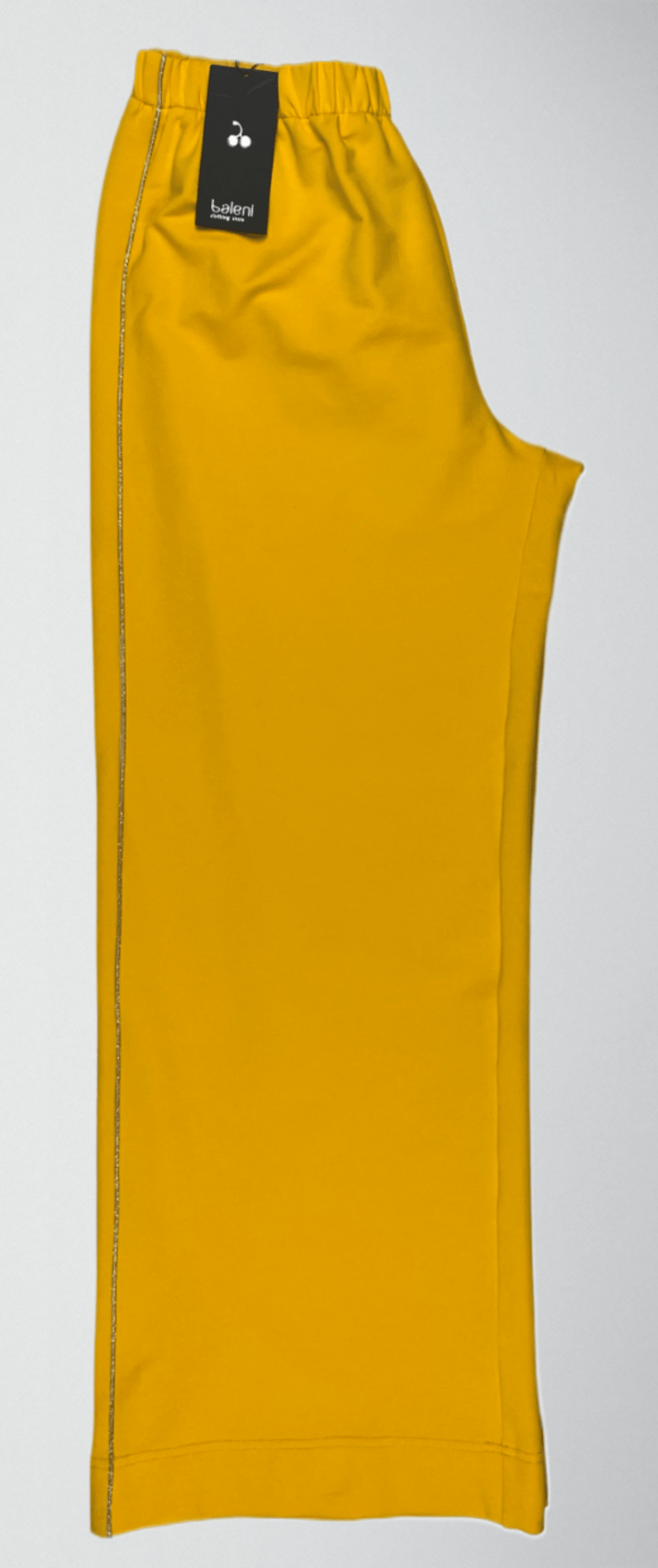 Wide-Leg Cotton Spandex Pants